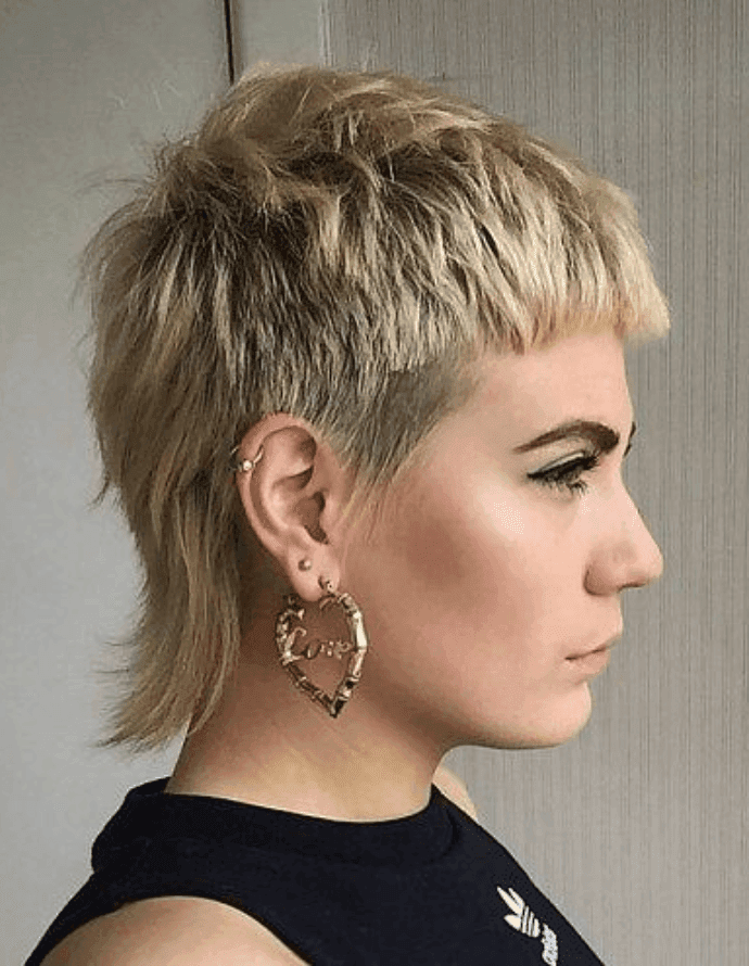 Cabelo Mullet Feminino Curto loiro: MarSeven/Pinterest