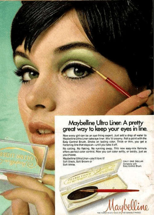 Primeiro delineador de olhos da Maybelline: Unique Vintage/Pinterest