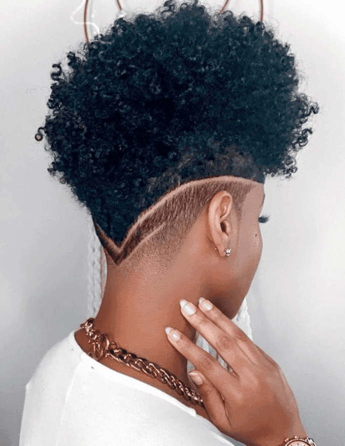 Cabelo Undercut Feminino com nuca estilizada: Dicas de Mulher/Pinterest