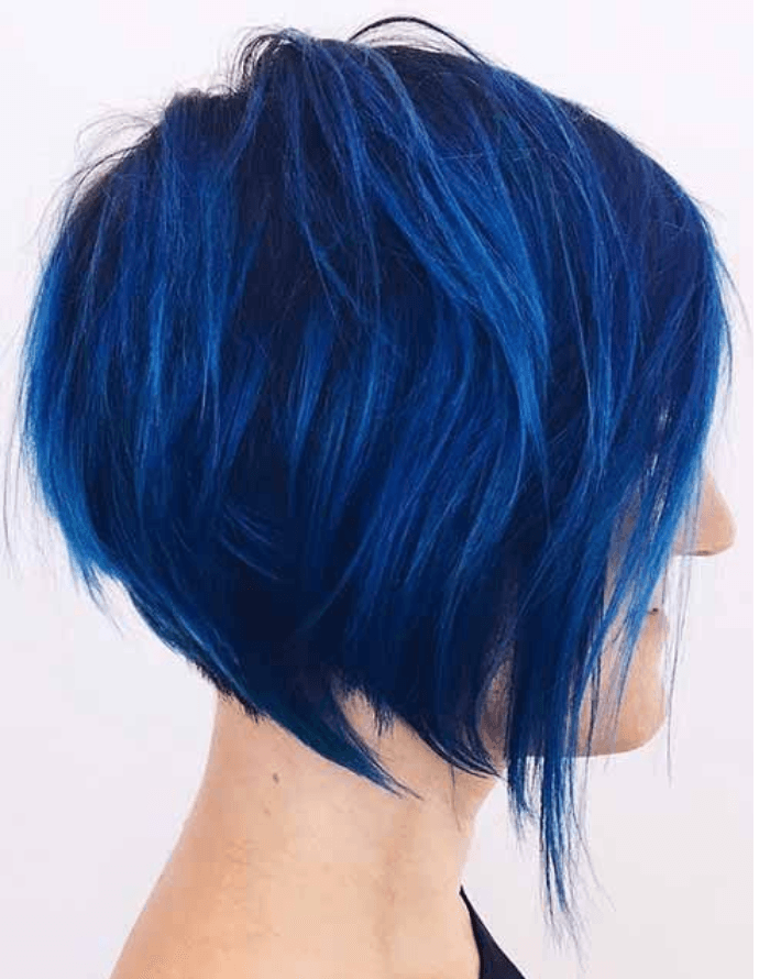 Cabelo azul chanel de bico: Stylecraze/Pinterest