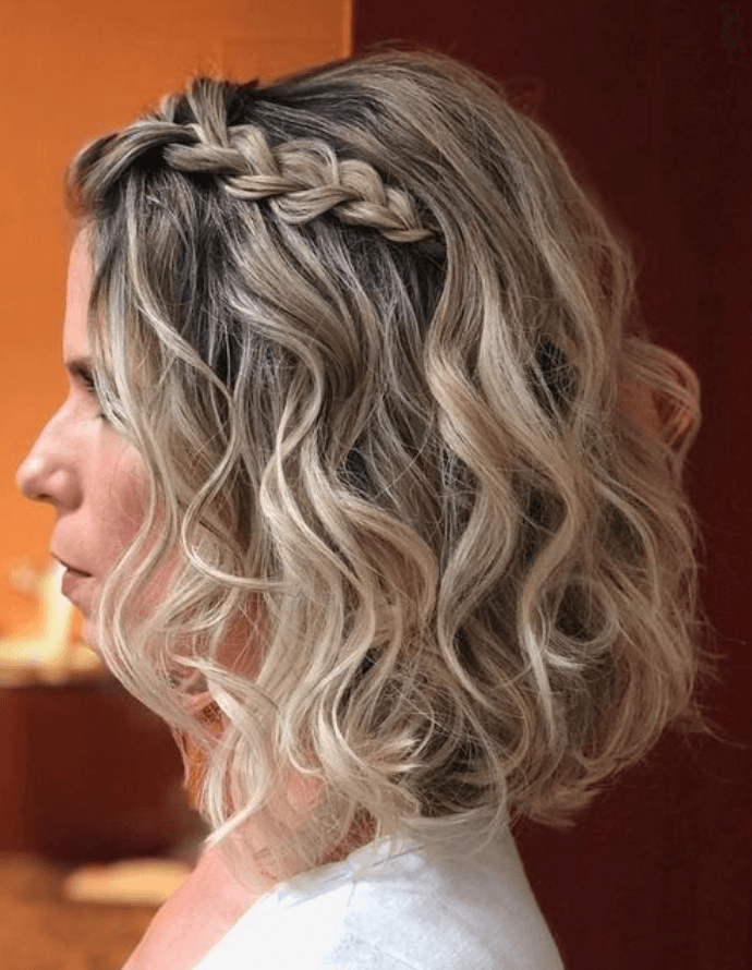 Penteado noiva cabelo curto com trança: Dicas de Mulher/Pinterest